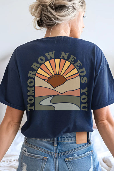 Tomorrow Needs You T-Shirt Navy Shirts Selfawear 
