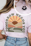 Tomorrow Needs You T-Shirt Pale Pink