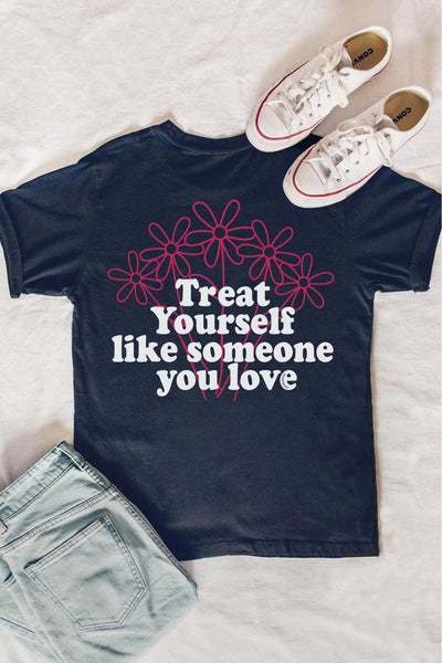 Treat Yourself T-Shirt Navy Shirts Selfawear 