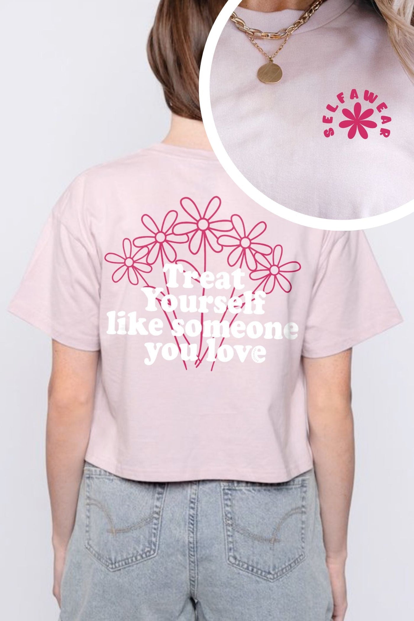 Treat Yourself T-Shirt Pale Pink Shirts Selfawear 