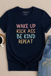 Wake Up Be Kind T-Shirt Navy