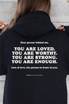 Words Of Affirmation Hoodie Black