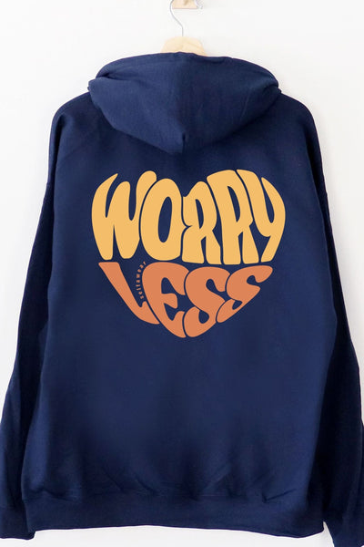 Worry Less Hoodie Navy Hoodie Selfawear 
