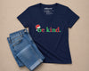 Xmas Be Kind V-Neck T-Shirt Navy