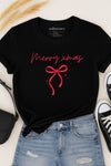 Xmas Bow T-Shirt Black