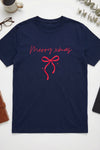 Xmas Bow T-Shirt Navy