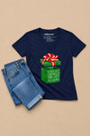 Xmas Gift V-Neck T-Shirt Navy