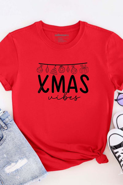 Xmas Vibes T-Shirt Red Shirts Selfawear 