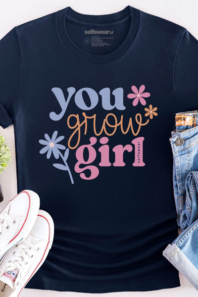 You Grow Girl T-Shirt Navy Shirts Selfawear 