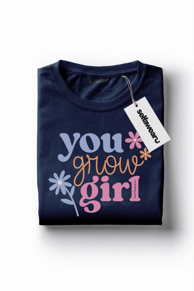 You Grow Girl T-Shirt Navy Shirts Selfawear 