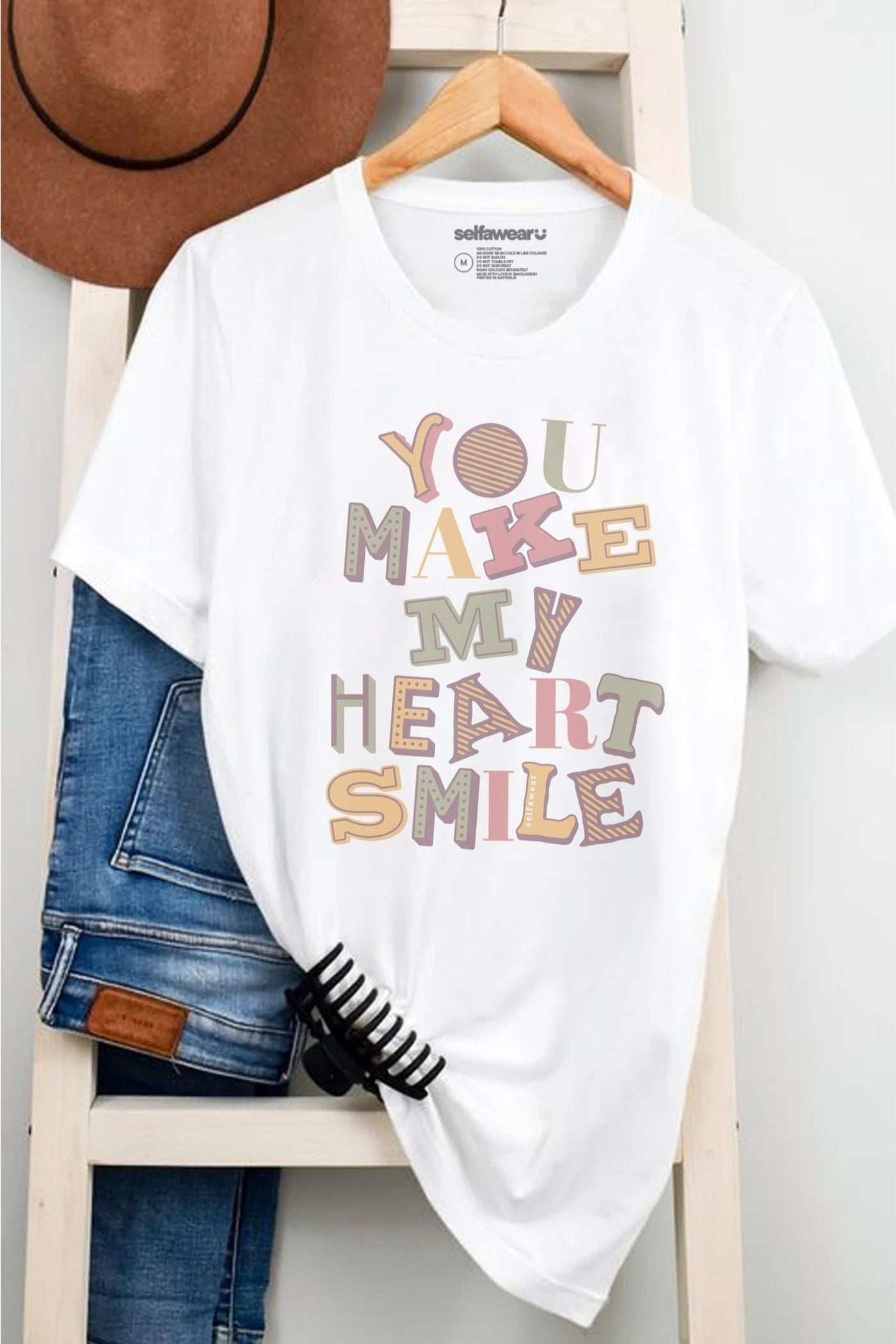 You Make My Heart Smile T-Shirt White Shirts Selfawear 