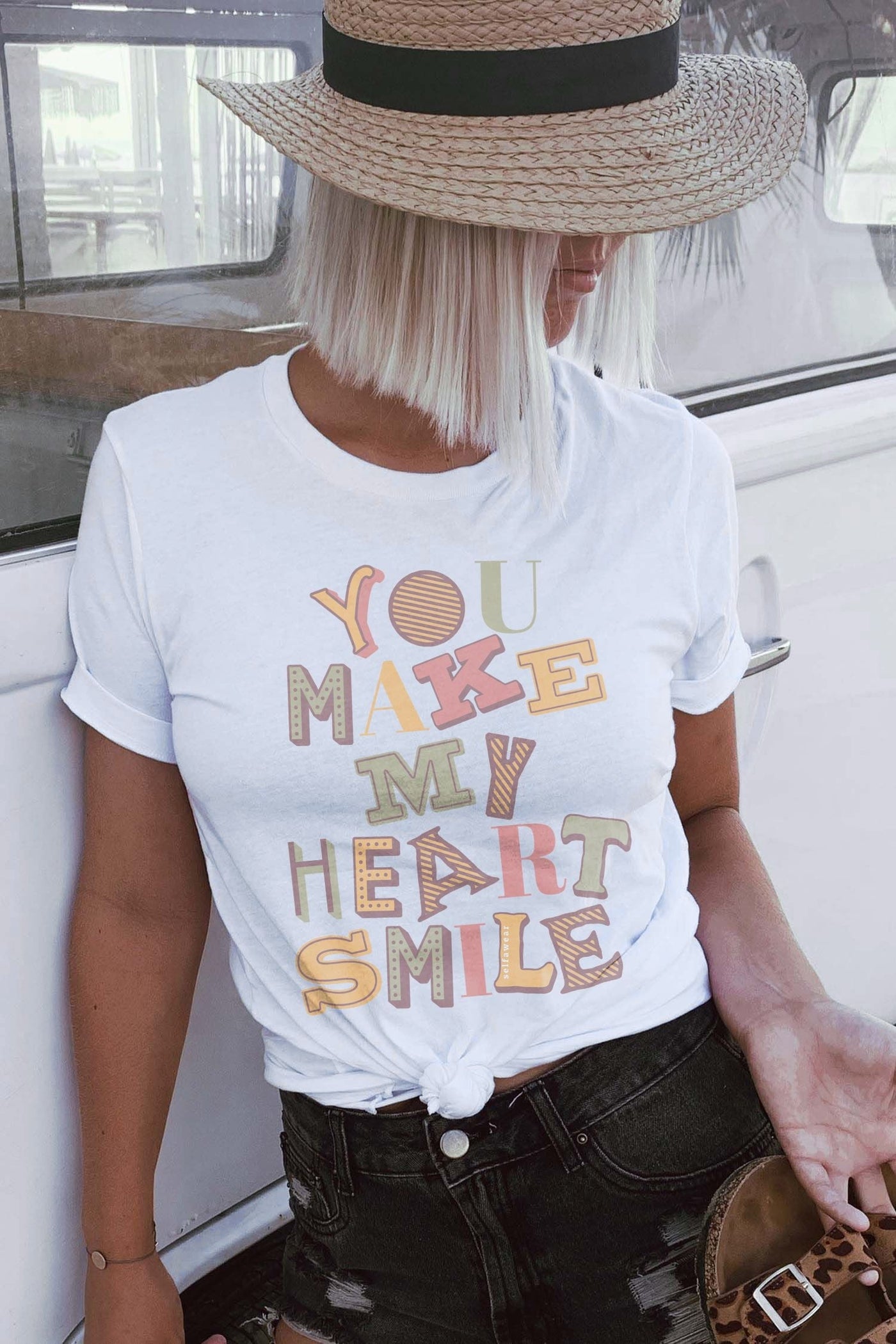 You Make My Heart Smile T-Shirt White Shirts Selfawear 
