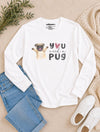 Pug Long Sleeve T-Shirt White