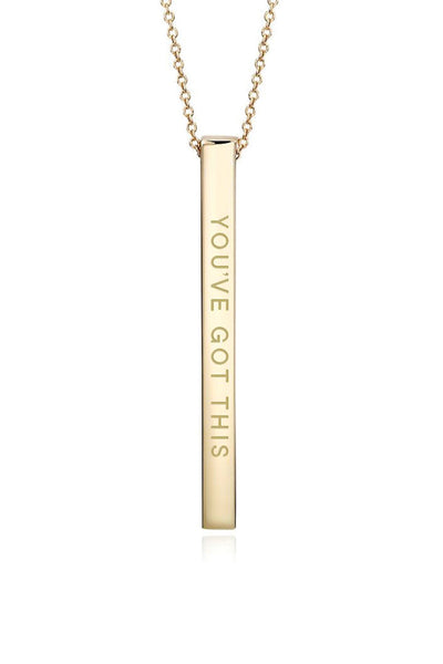 "You've Got This" Bar Necklace Bar Necklace Selfawear 