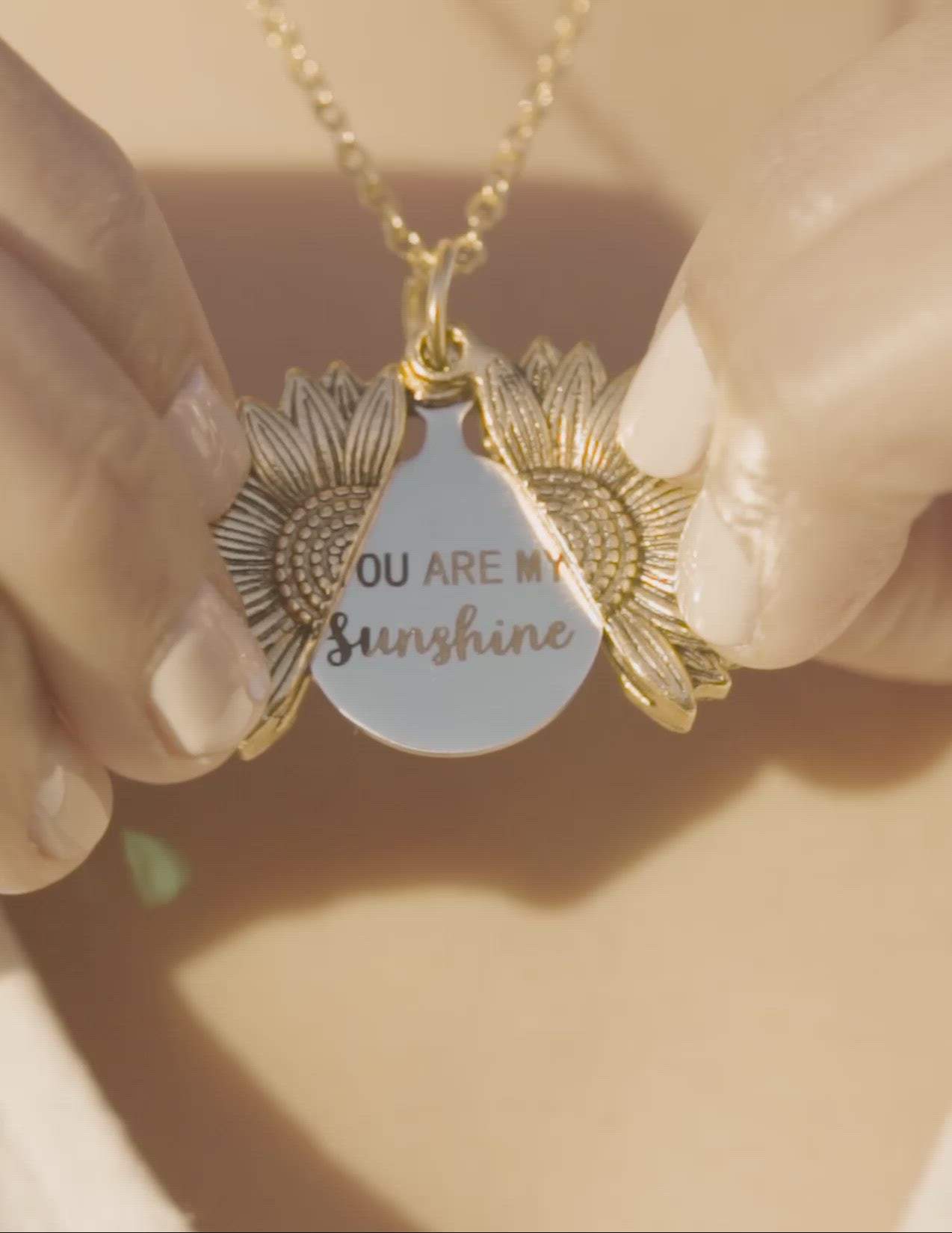 You Are My Sunshine Necklace - Gold