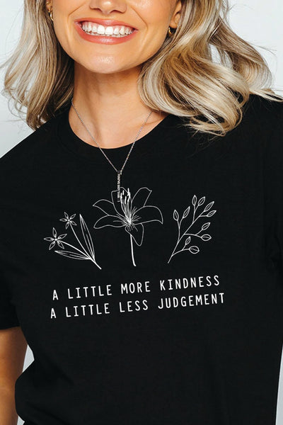 A Little More Kindness T-Shirt Black Shirts Selfawear 