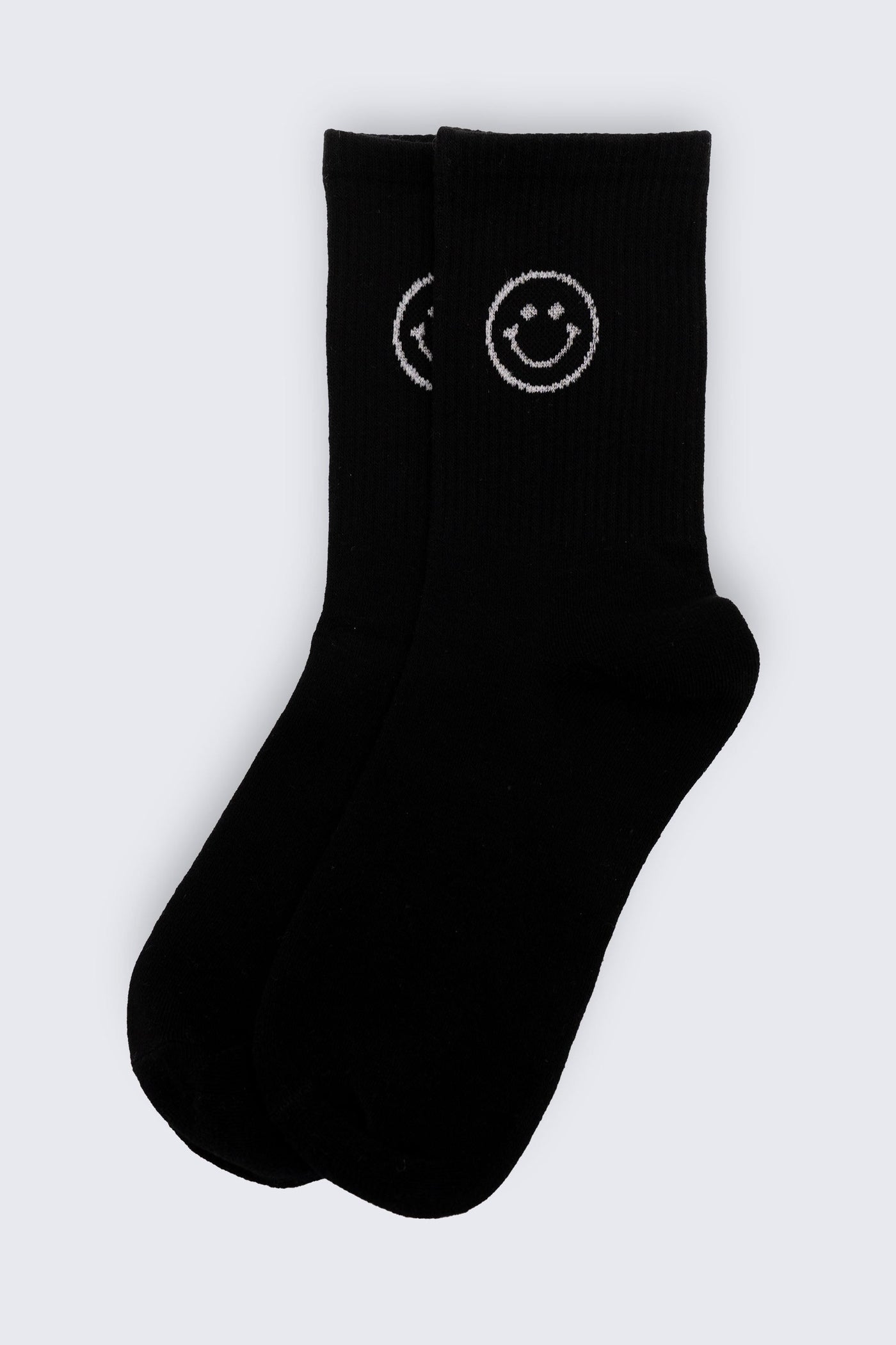 Be Happy Smiley Sock - Black Selfawear 