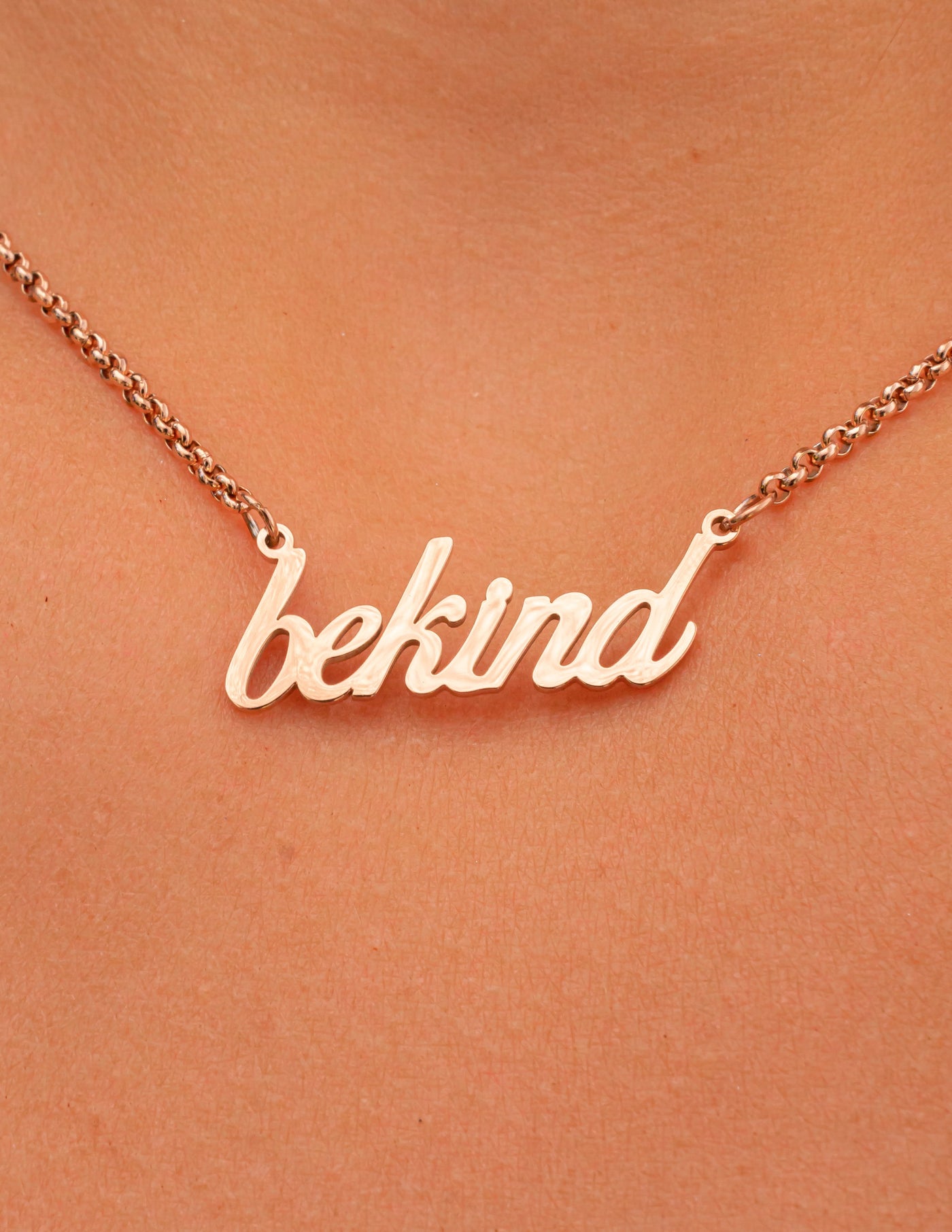 Be Kind. - 18k Rose Gold Necklace Necklace Selfawear 