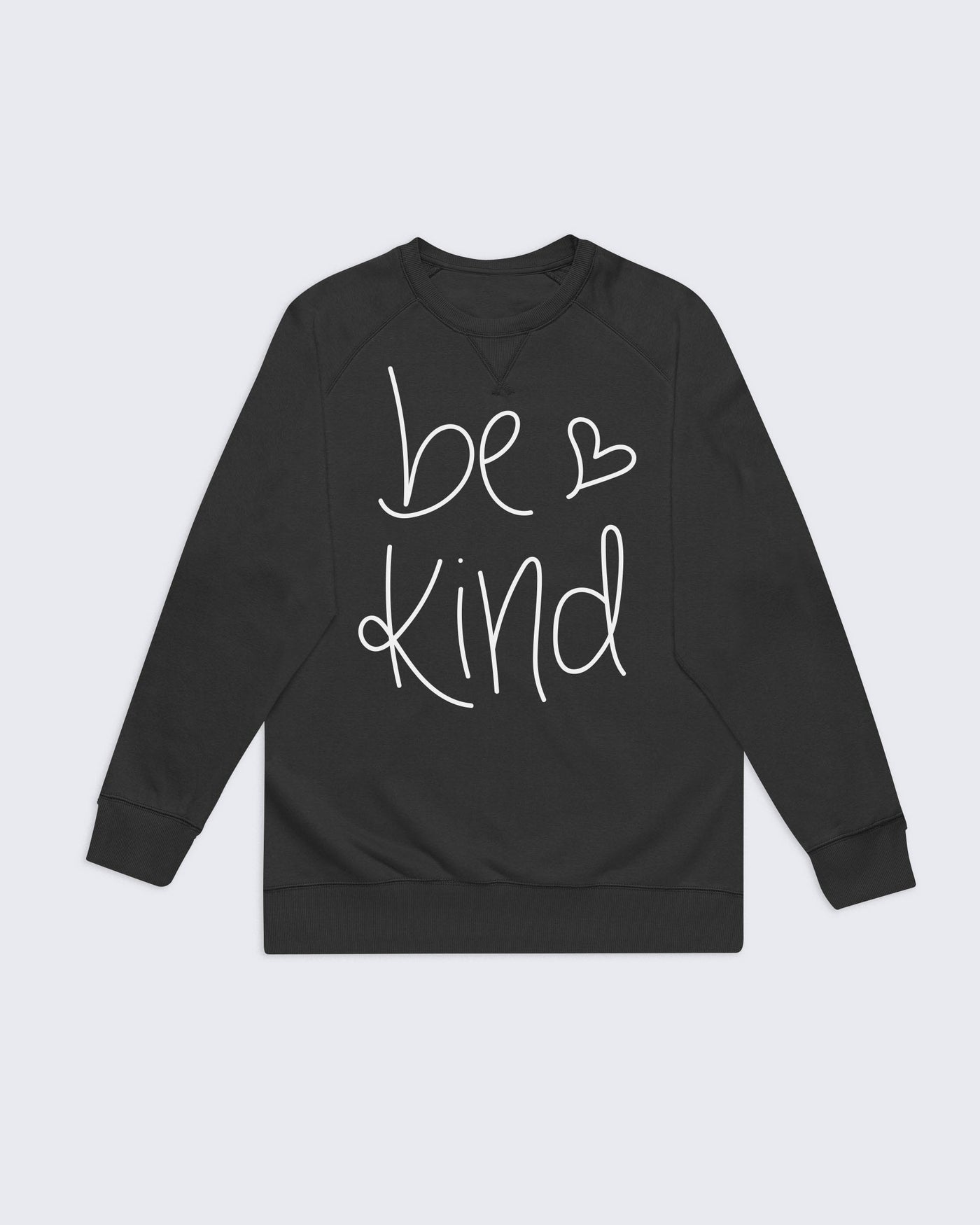 Be Kind Heart Sweatshirt Black Sweatshirt Selfawear 