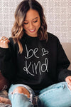 Be Kind Heart Sweatshirt Black