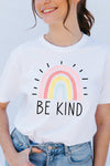 Be Kind Rainbow T-Shirt White