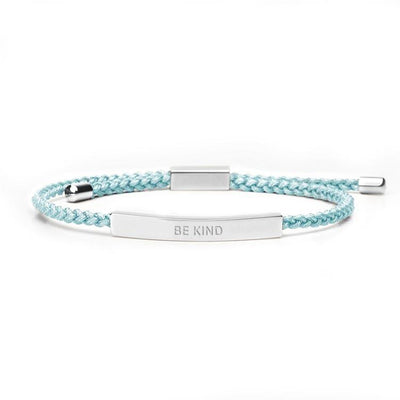 Be Kind - Silver Bracelet Selfawear Light Blue Silver 