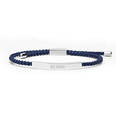 Be Kind - Silver Bracelet Selfawear Navy Silver 