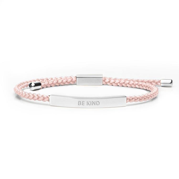 Be Kind - Silver Bracelet Selfawear Pink Silver 