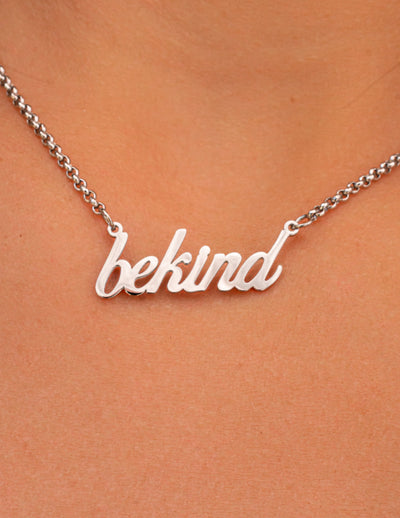 Be Kind. - Silver Necklace Necklace Selfawear 