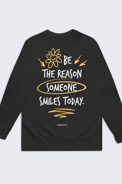 Be The Reason Yellow Sweatshirt Black Sweatshirt Selfawear 