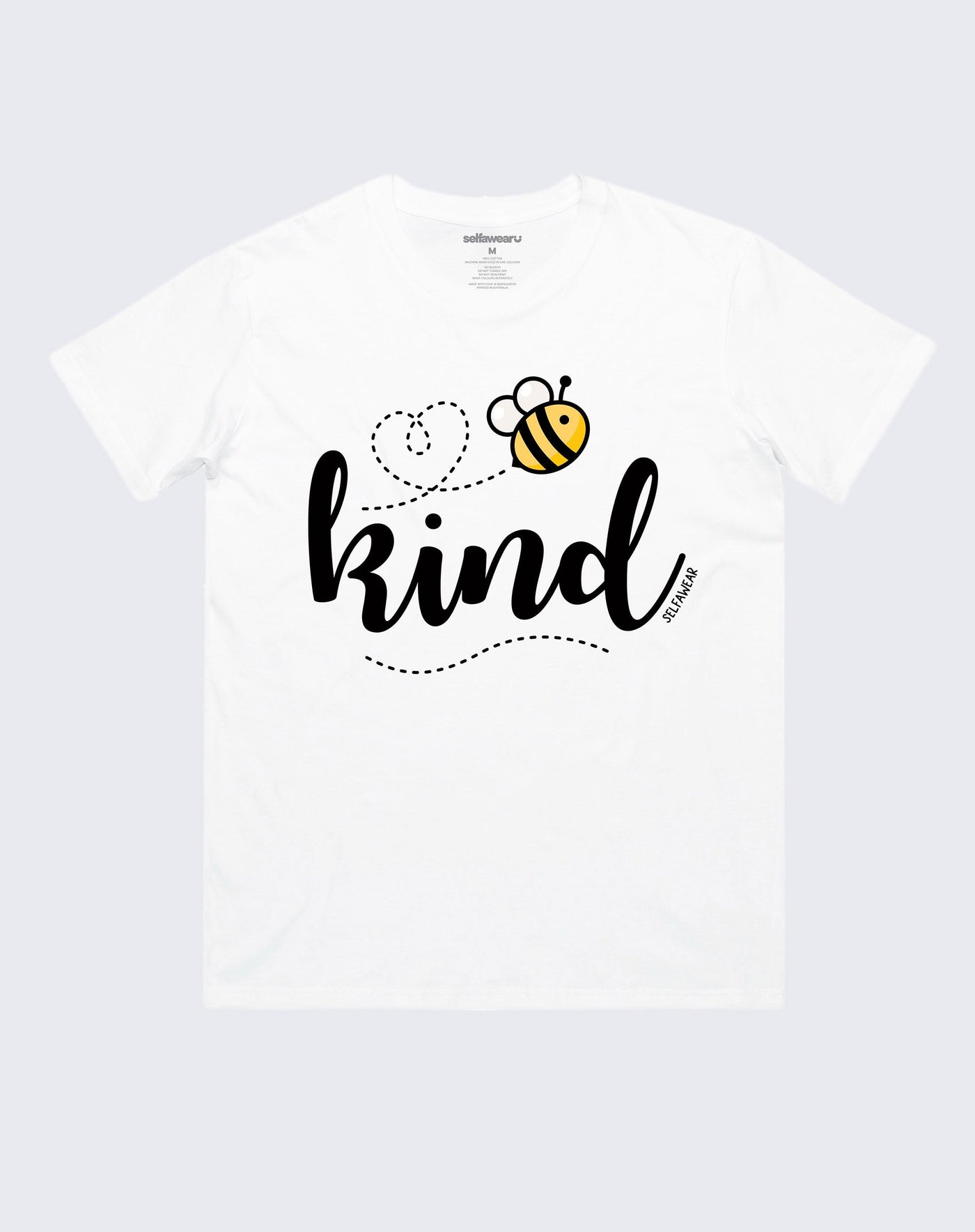 BEE Kind Script T-Shirt White | Selfawear®
