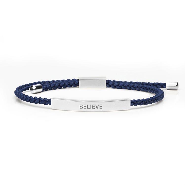 Believe - Silver Bracelet Bracelet Selfawear Royal Blue 