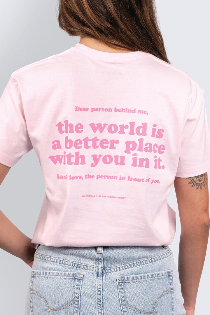 "Dear Person Behind Me" & "You Are Enough" Graphic Tee - Positive Message Women's T-Shirt - View #13