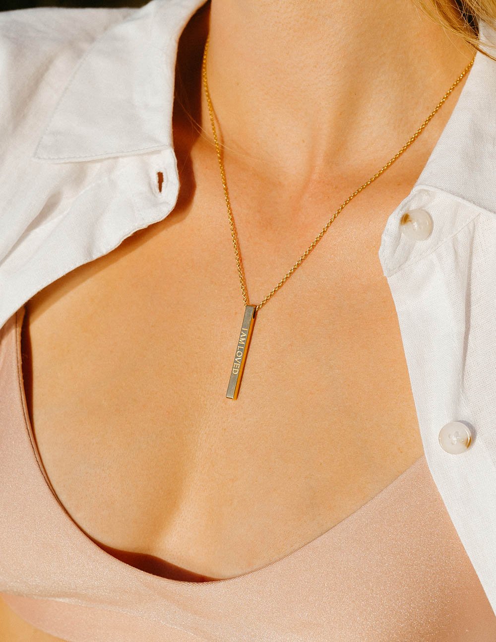 "Breathe" Bar Necklace Bar Necklace Selfawear 