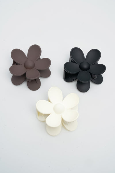 Daisy Flower Hair Clip - Black Hair Clip Selfawear 