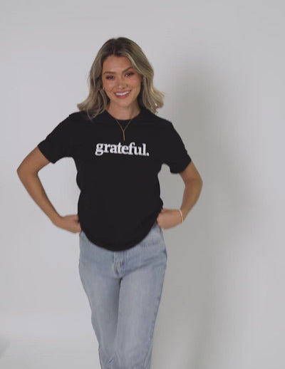 Grateful. T-Shirt Black