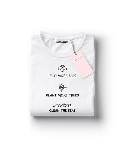 Environmentally Friendly T-Shirt White Shirts Selfawear XS 
