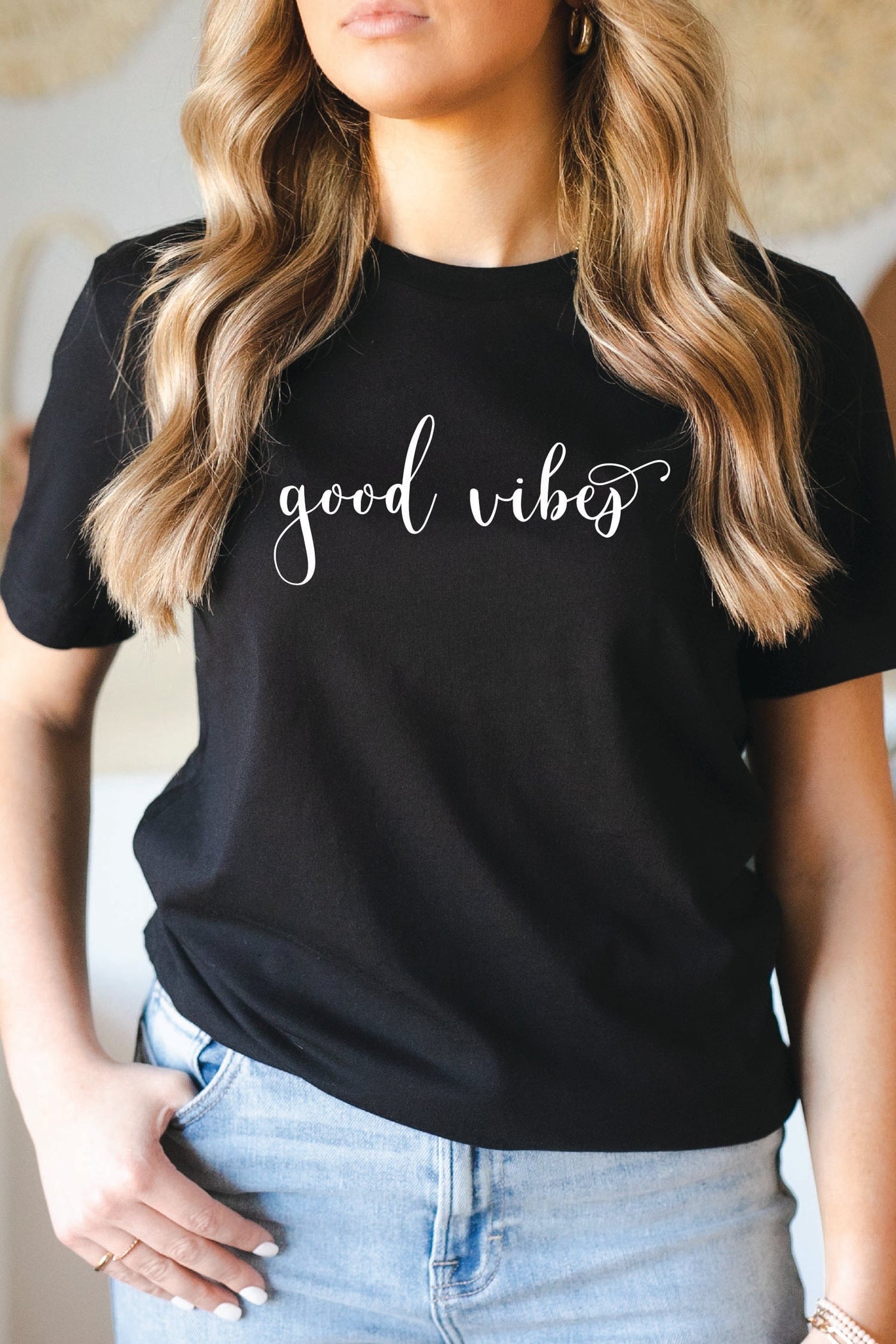 Good Vibes T-Shirt Black Shirts Selfawear 