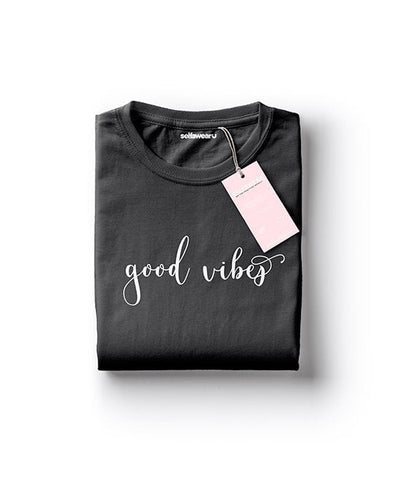 Good Vibes T-Shirt Black Shirts Selfawear 