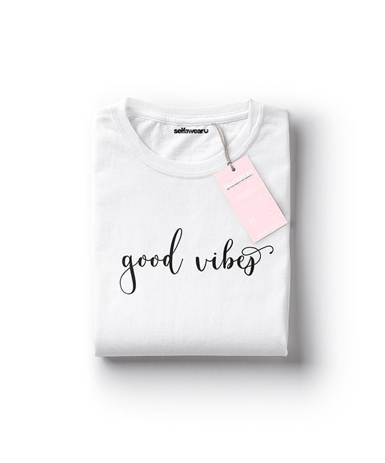 Good Vibes T-Shirt White Shirts Selfawear 