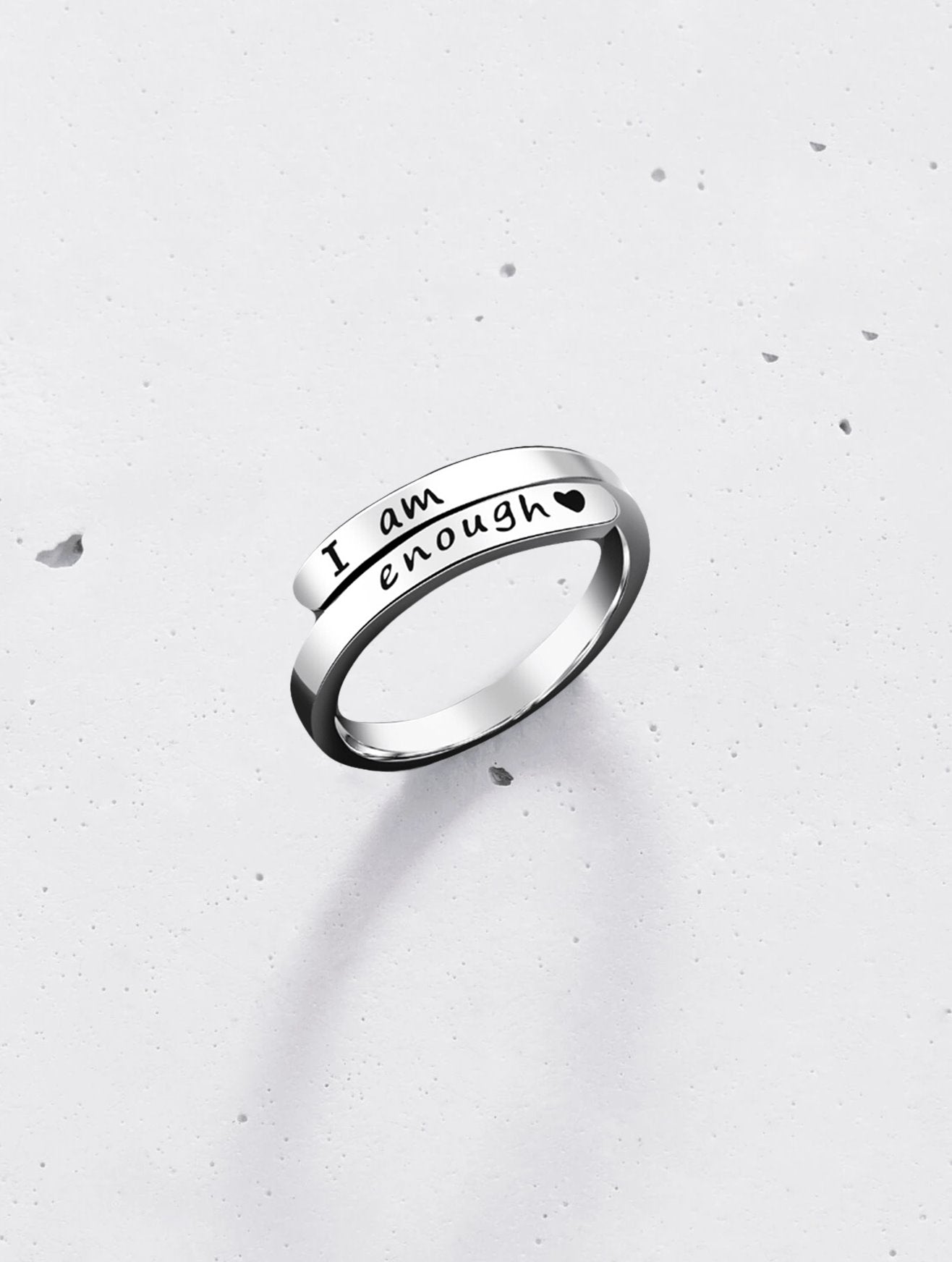 I Am Enough - 925 Sterling Silver Ring Ring Selfawear 