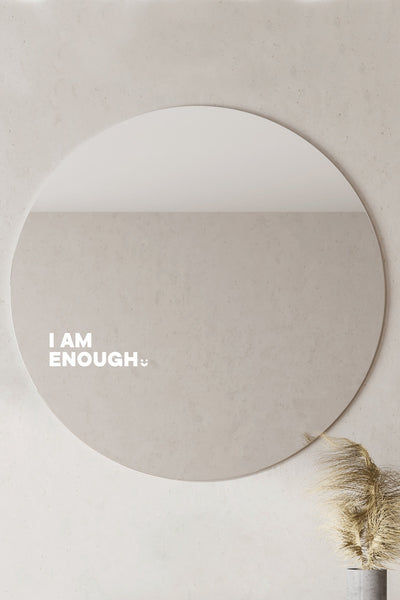 I AM ENOUGH. - Affirmation Mirror Sticker Affirmation Stickers Selfawear 