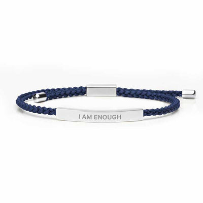 I Am Enough - Silver Bracelet Bracelet Selfawear Royal Blue 