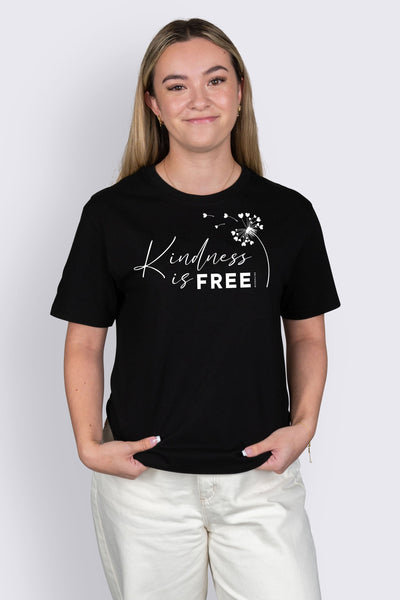 Kindness Is FREE T-Shirt Black Shirts Selfawear 