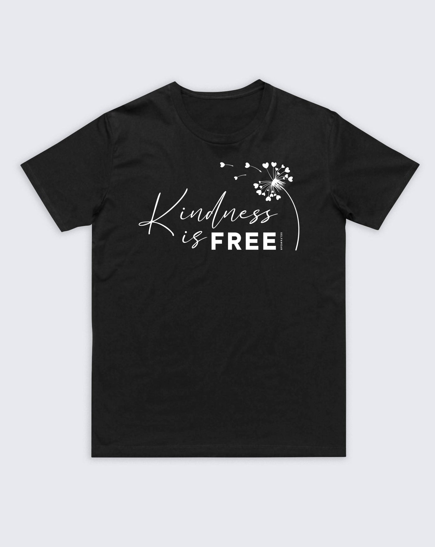 Kindness Is FREE T-Shirt Black Shirts Selfawear 