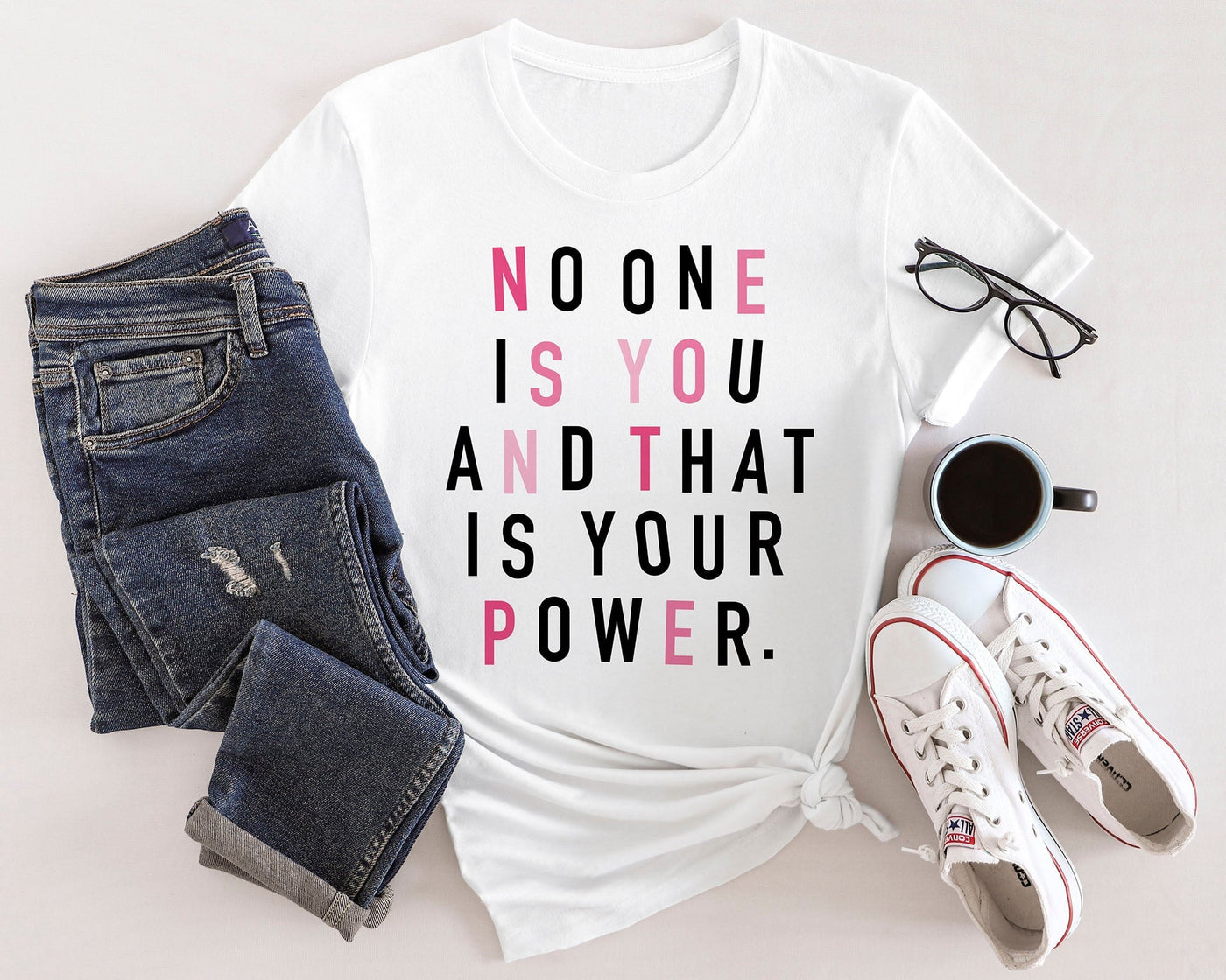 No One Is You T-Shirt White Shirts Selfawear 