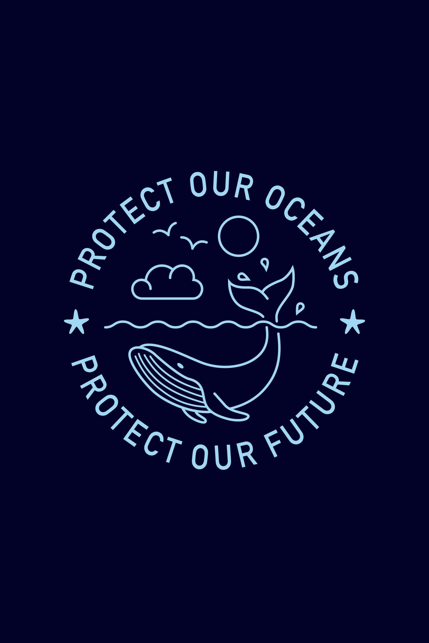 Protect Our Oceans T-Shirt Navy Shirts Selfawear 