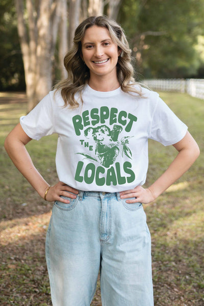Respect The Locals T-Shirt White Shirts Selfawear 