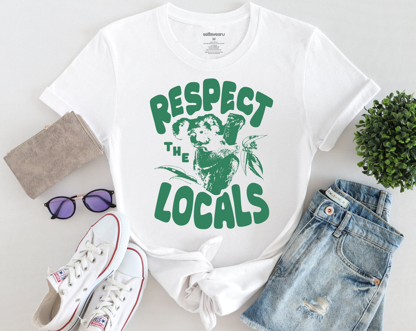 Respect The Locals T-Shirt White Shirts Selfawear 