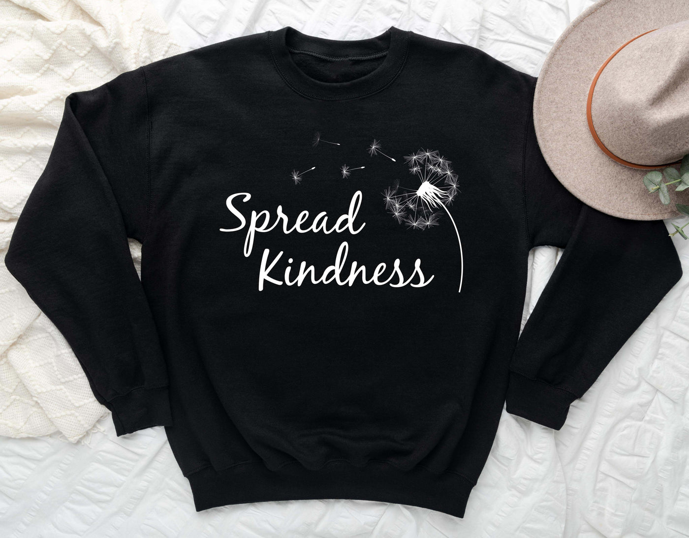 Spread Kindness Sweatshirt Black Sweatshirt Selfawear 